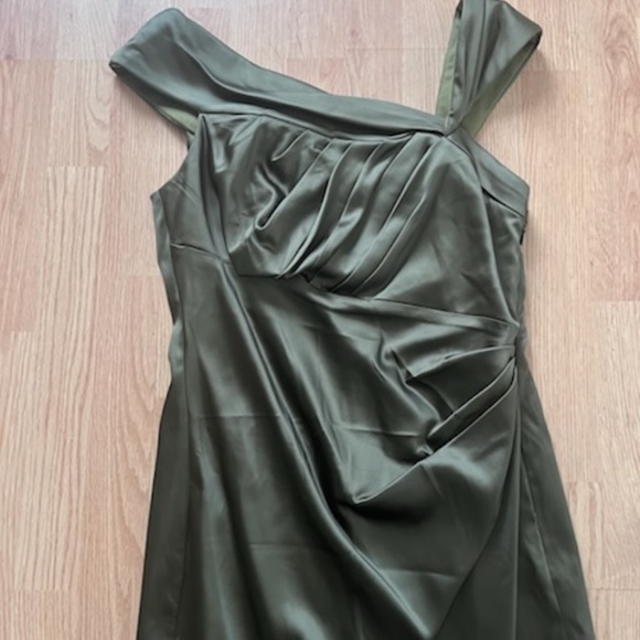 Maggie London Hunter Green Cocktail Dress 12 - Picture 2 of 6